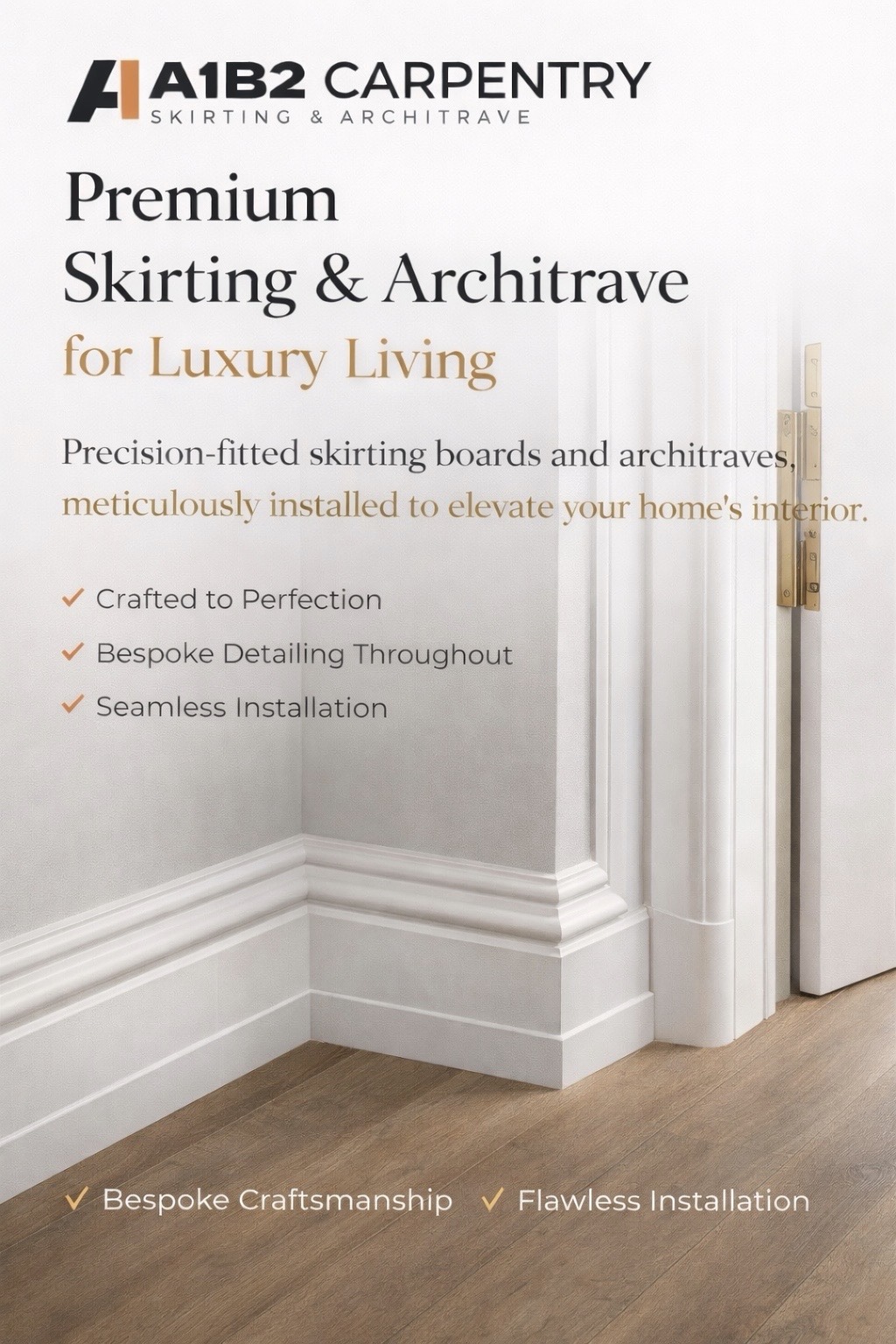 Premium skirting and architrave